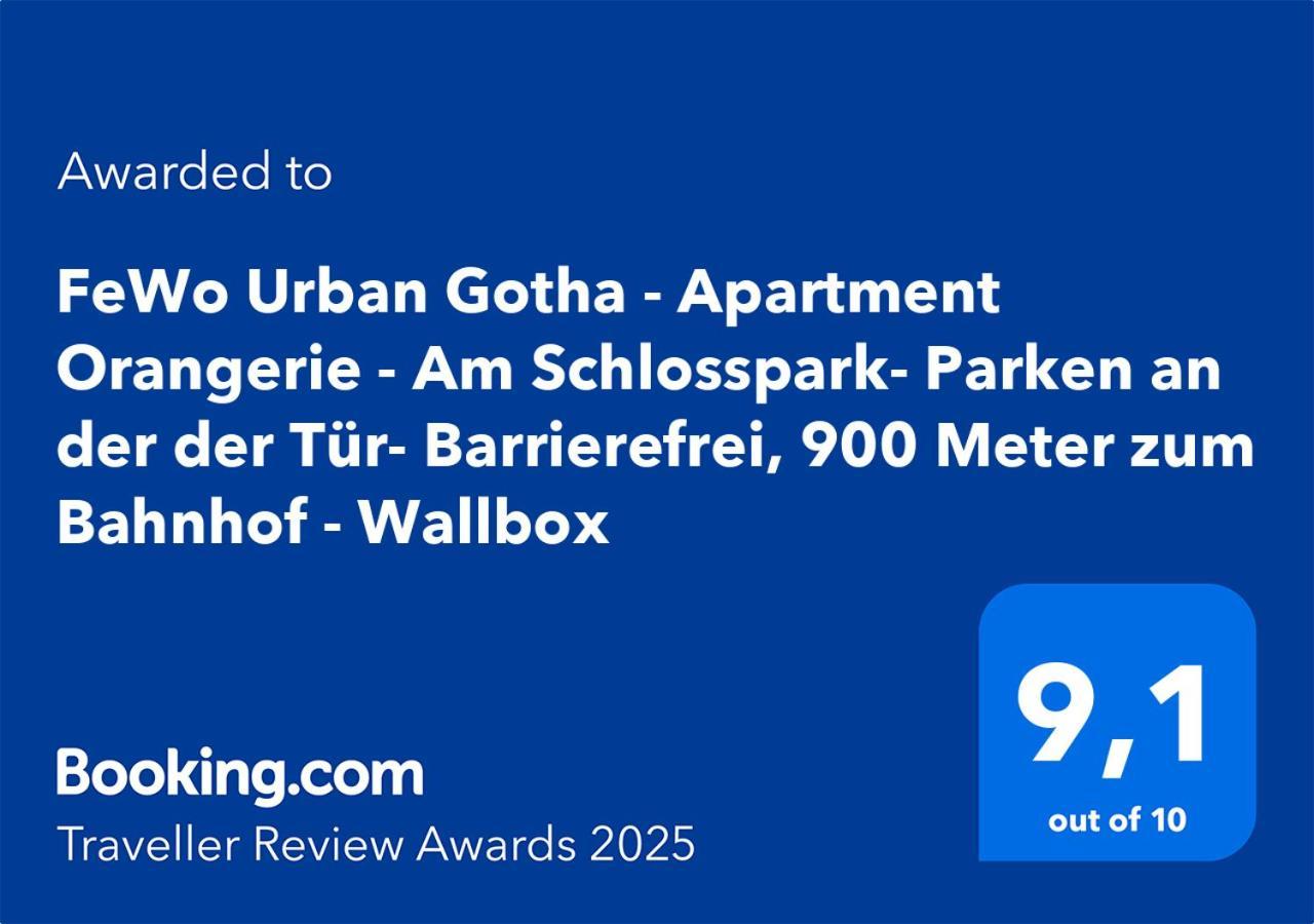 Fewo Urban Gotha - Apartment Orangerie - Am Schlosspark- Parken An Der Der Tuer- Barrierefrei, 900 Meter Zum Bahnhof - Wallbox Buitenkant foto